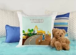 CreaDesign Dekokissen Kinder 40 X 40 Cm Bagger Mit Name Personalisiert -Spielzeugladen 30544836 04