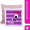CreaDesign Dekokissen Kinder 40 X 40 Cm Monster Lila Mit Name Personalisiert -Spielzeugladen 30544848 01