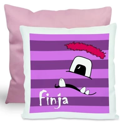 CreaDesign Dekokissen Kinder 40 X 40 Cm Monster Lila Mit Name Personalisiert 4 CreaDesign Dekokissen Kinder 40 X 40 Cm Monster Lila Mit Name Personalisiert – Bild 2