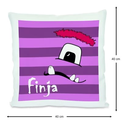 CreaDesign Dekokissen Kinder 40 X 40 Cm Monster Lila Mit Name Personalisiert 5 CreaDesign Dekokissen Kinder 40 X 40 Cm Monster Lila Mit Name Personalisiert – Bild 3