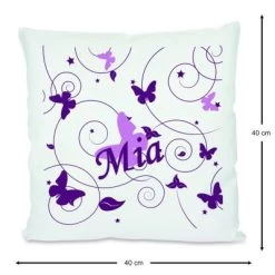 CreaDesign Dekokissen Kinder 40 X 40 Cm Schmetterling Flieder Lila Mit Name Personalisiert 10 CreaDesign Dekokissen Kinder 40 X 40 Cm Schmetterling Flieder Lila Mit Name Personalisiert -Spielzeugladen 30544907 03