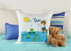 CreaDesign Dekokissen Kinder 40 X 40 Cm Froschteich Mit Name Personalisiert -Spielzeugladen 30545037 04