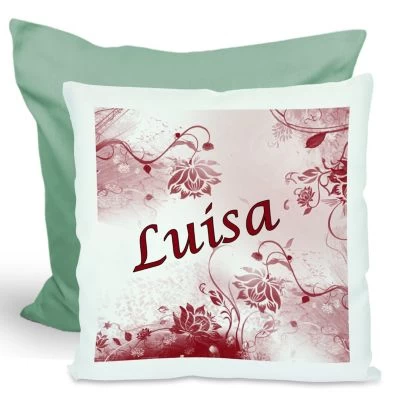 CreaDesign Dekokissen Kinder 40 X 40 Cm Blumen Rot Mit Name Personalisiert 4 CreaDesign Dekokissen Kinder 40 X 40 Cm Blumen Rot Mit Name Personalisiert – Bild 2