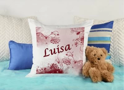 CreaDesign Dekokissen Kinder 40 X 40 Cm Blumen Rot Mit Name Personalisiert 6 CreaDesign Dekokissen Kinder 40 X 40 Cm Blumen Rot Mit Name Personalisiert – Bild 4