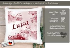CreaDesign Dekokissen Kinder 40 X 40 Cm Blumen Rot Mit Name Personalisiert 12 CreaDesign Dekokissen Kinder 40 X 40 Cm Blumen Rot Mit Name Personalisiert -Spielzeugladen 30545045 05