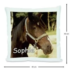 CreaDesign Dekokissen Kinder 40 X 40 Cm Pferd Mit Name Personalisiert -Spielzeugladen 30545092 03