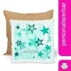 CreaDesign Dekokissen Kinder 40 X 40 Cm Sterne Türkis Mit Name Personalisiert -Spielzeugladen 30545477 01