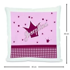 CreaDesign Dekokissen Kinder 40 X 40 Cm Prinz / Prinzessin Brombeere Mit Name Personalisiert -Spielzeugladen 30545805 03