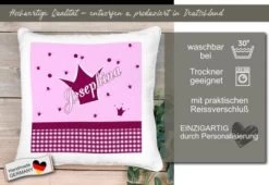 CreaDesign Dekokissen Kinder 40 X 40 Cm Prinz / Prinzessin Brombeere Mit Name Personalisiert -Spielzeugladen 30545805 05