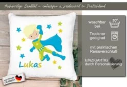 CreaDesign Dekokissen Kinder 40 X 40 Cm Superheld Mit Name Personalisiert 12 CreaDesign Dekokissen Kinder 40 X 40 Cm Superheld Mit Name Personalisiert -Spielzeugladen 30545839 05