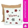 CreaDesign Dekokissen Kinder 40 X 40 Cm Blumen Grau Brombeere Mit Name Personalisiert -Spielzeugladen 30545861 01