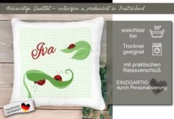 CreaDesign Dekokissen Kinder 40 X 40 Cm Marienkäfer Mit Name Personalisiert -Spielzeugladen 30545902 05