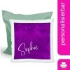 CreaDesign Dekokissen Kinder 40 X 40 Cm Traum Lila Mit Name Personalisiert