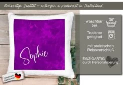 CreaDesign Dekokissen Kinder 40 X 40 Cm Traum Lila Mit Name Personalisiert -Spielzeugladen 30545989 05