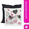 CreaDesign Dekokissen Kinder 40 X 40 Cm Herz Rosa Grau Mit Name Personalisiert -Spielzeugladen 30546017 01
