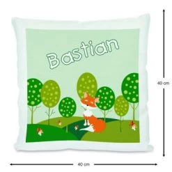 CreaDesign Dekokissen Kinder 40 X 40 Cm Fuchs Mit Name Personalisiert -Spielzeugladen 30552842 03