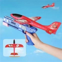 SHAOKE Hand-Wurfsegelflugzeug Für Kinder Im Freien (Farbe Zufällig) Kinderspielzeug Aus Schaumstoff Katapultflugzeug (Farbe Zufällig) Blaster