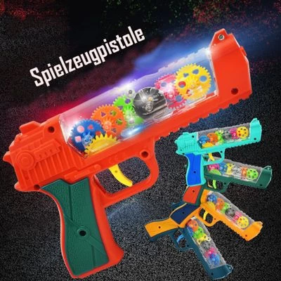 Enbaoxin Elektrische Transparent Getriebe Gun Spielzeug Simulation Sound Und Dazzling Lichter Spielzeug Für Kinder 4 Enbaoxin Elektrische Transparent Getriebe Gun Spielzeug Simulation Sound Und Dazzling Lichter Spielzeug Für Kinder – Bild 2
