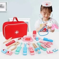 Enbaoxin Holzsimulation Arzt Spielzeugset Kinderkrankenschwester-Stoff-Arzt-Spielzeug 10 Enbaoxin Holzsimulation Arzt Spielzeugset Kinderkrankenschwester-Stoff-Arzt-Spielzeug -Spielzeugladen 30925816 03