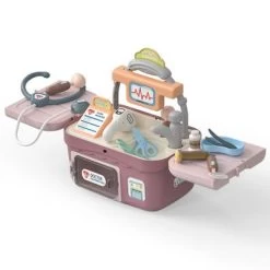 Enbaoxin Kindersimulation Stethoskop Tragbare Medizinische Kit Spielzeug Multifunktionaler Sanitätskasten Kinderspielzeug