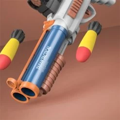 Syntek Zweischüssige Schrotflinte Für Kinder Kinder-Mörser-Soundeffekt, Doppelschwamm, Doppellauf-Spielzeugpistole -Spielzeugladen 31240904 04