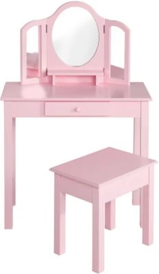 Roba Schminktisch Mit Hocker, Rosa Lackiert 3 Roba Schminktisch Mit Hocker, Rosa Lackiert
